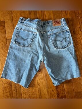 Levi's Light Blue Relaxed Denim Cut-Off Shorts